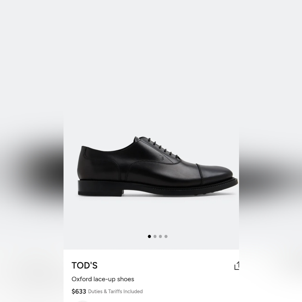 Tod's Black Leather Oxford Shoes